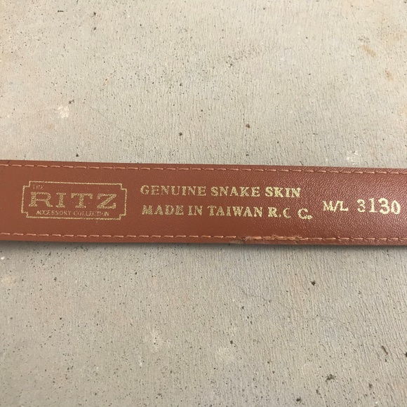 RITZ Women Belt Genuine Snake Skin Leather Ladies - Picture 2 of 8